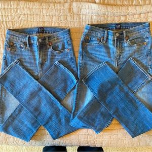 SALE TODAY 2 Pair GAP DENIM 1969 Straight Leg Jeans Size 24